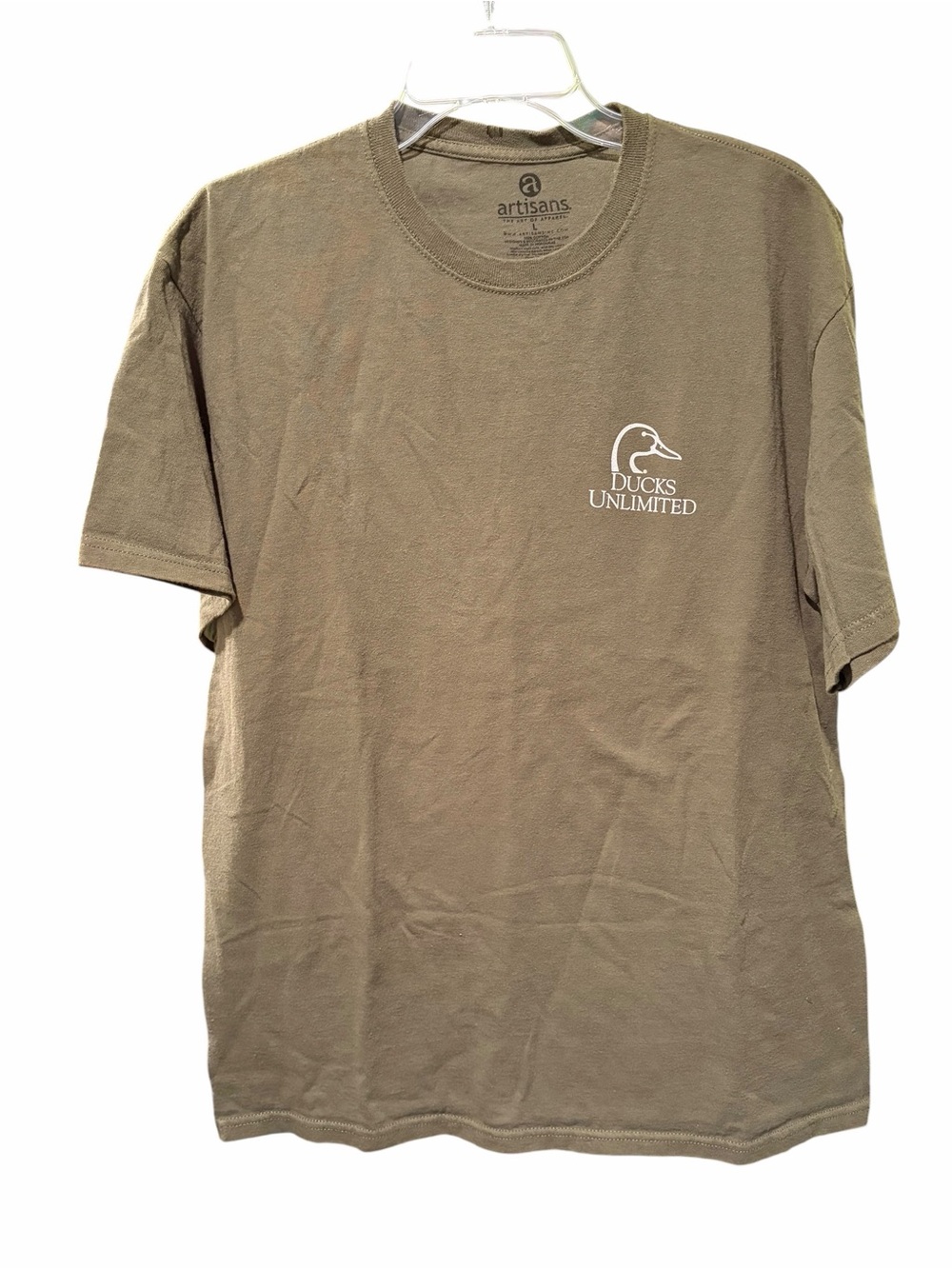 Artisan Ducks Unlimited Short Sleeve T-Shirt in Olive Green